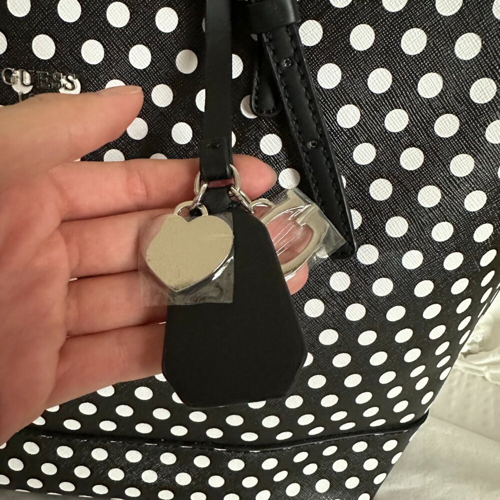 NWOT Guess Polka Dot Commuter Tote Bag - Picture 3 of 11
